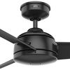 image:imageHunter Fan 52 Inch Casual Matte Black Finish Outdoor Ceiling Fan With 3 Blades Renewed