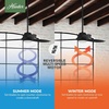 image:imageHunter Fan 52 Inch Fresh Black IndoorOutdoor Ceiling Fan with Lights and Remote Control for Farmhouse Patio Bedroom Living Room Office Basement Kitchen Dining Room Renewed
