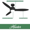 image:imageHunter Fan 52 Inch Fresh Black IndoorOutdoor Ceiling Fan with Lights and Remote Control for Farmhouse Patio Bedroom Living Room Office Basement Kitchen Dining Room Renewed