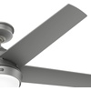 image:imageHunter Fan 52 Inch Matte Silver IndoorOutdoor Ceiling Fan with Lights for Farmhouse Patio Bedroom Living Room Office Basement Kitchen Renewed CC5C26C12