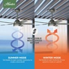 image:imageHunter Fan 52 Inch Matte Silver IndoorOutdoor Ceiling Fan with Lights for Farmhouse Patio Bedroom Living Room Office Basement Kitchen Renewed CC5C26C12