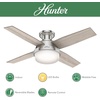image:imageHunter Fan 52 inch Casual Fresh White IndoorOutdoor Ceiling Fan with LED Light Kit RenewedBrushed Nickel  Light Gray Oak