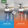 image:imageHunter Fan 52 inch Casual Fresh White IndoorOutdoor Ceiling Fan with LED Light Kit RenewedBrushed Nickel  Light Gray Oak