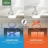 image:imageHunter Fan 52 inch Casual Fresh White IndoorOutdoor Ceiling Fan with LED Light Kit RenewedFresh White  Blonde Oak