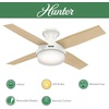 image:imageHunter Fan 52 inch Casual Fresh White IndoorOutdoor Ceiling Fan with LED Light Kit RenewedFresh White  Blonde Oak