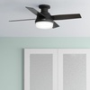 image:imageHunter Fan 52 inch Casual Fresh White IndoorOutdoor Ceiling Fan with LED Light Kit RenewedMatte Black