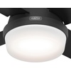 image:imageHunter Fan 52 inch Casual Fresh White IndoorOutdoor Ceiling Fan with LED Light Kit RenewedMatte Black