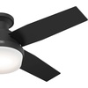 image:imageHunter Fan 52 inch Casual Fresh White IndoorOutdoor Ceiling Fan with LED Light Kit RenewedMatte Black