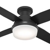 image:imageHunter Fan 52 inch Casual Fresh White IndoorOutdoor Ceiling Fan with LED Light Kit RenewedMatte Black