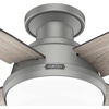 image:imageHunter Fan 52 inch Casual Fresh White IndoorOutdoor Ceiling Fan with LED Light Kit RenewedMatte Silver  Light Gray Oak