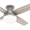 image:imageHunter Fan 52 inch Casual Fresh White IndoorOutdoor Ceiling Fan with LED Light Kit RenewedMatte Silver  Light Gray Oak