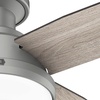 image:imageHunter Fan 52 inch Casual Fresh White IndoorOutdoor Ceiling Fan with LED Light Kit RenewedMatte Silver  Light Gray Oak