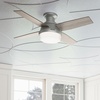 image:imageHunter Fan 52 inch Casual Fresh White IndoorOutdoor Ceiling Fan with LED Light Kit RenewedMatte Silver  Light Gray Oak