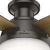image:imageHunter Fan 52 inch Casual Fresh White IndoorOutdoor Ceiling Fan with LED Light Kit RenewedNoble Bronze  Mid Century Walnut