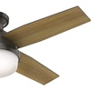 image:imageHunter Fan 52 inch Casual Fresh White IndoorOutdoor Ceiling Fan with LED Light Kit RenewedNoble Bronze  Mid Century Walnut