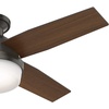 image:imageHunter Fan 52 inch Casual Fresh White IndoorOutdoor Ceiling Fan with LED Light Kit RenewedNoble Bronze  Mid Century Walnut
