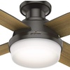 image:imageHunter Fan 52 inch Casual Fresh White IndoorOutdoor Ceiling Fan with LED Light Kit RenewedNoble Bronze  Mid Century Walnut