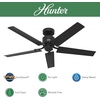 image:imageHunter Fan 52 inch Casual Matte Black IndoorOutdoor Ceiling Fan with 5 Blades and Pull Chain Renewed