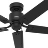 image:imageHunter Fan 52 inch Casual Matte Black IndoorOutdoor Ceiling Fan with 5 Blades and Pull Chain Renewed