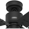 image:imageHunter Fan 52 inch Casual Matte Black IndoorOutdoor Ceiling Fan with 5 Blades and Pull Chain Renewed