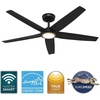 image:imageHunter Fan 52 inch Ceiling Fan with Light Outdoor or Indoor White Ceiling Fan with Remote for Porch Living Room Office Kitchen Garage 5 Blades RenewedMatte Black