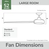 image:imageHunter Fan 52 inch Ceiling Fan with Light Outdoor or Indoor White Ceiling Fan with Remote for Porch Living Room Office Kitchen Garage 5 Blades RenewedMatte Black