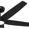 image:imageHunter Fan 52 inch Ceiling Fan with Light Outdoor or Indoor White Ceiling Fan with Remote for Porch Living Room Office Kitchen Garage 5 Blades RenewedMatte Black