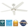 image:imageHunter Fan 52 inch Ceiling Fan with Light Outdoor or Indoor White Ceiling Fan with Remote for Porch Living Room Office Kitchen Garage 5 Blades RenewedFresh White