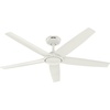 image:imageHunter Fan 52 inch Ceiling Fan with Light Outdoor or Indoor White Ceiling Fan with Remote for Porch Living Room Office Kitchen Garage 5 Blades RenewedFresh White