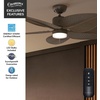 image:imageHunter Fan 52 inch Ceiling Fan with Light and Remote Outdoor or Indoor Matte Bronze Ceiling Fan for Porch Living Room Office Kitchen Garage 5 Blades Renewed