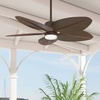 image:imageHunter Fan 52 inch Ceiling Fan with Light and Remote Outdoor or Indoor Matte Bronze Ceiling Fan for Porch Living Room Office Kitchen Garage 5 Blades Renewed