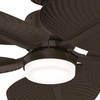 image:imageHunter Fan 52 inch Ceiling Fan with Light and Remote Outdoor or Indoor Matte Bronze Ceiling Fan for Porch Living Room Office Kitchen Garage 5 Blades Renewed