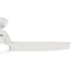 image:imageHunter Fan 52 inch Ceiling Fan with Light and Remote Outdoor or Indoor White Ceiling Fan for Porch Living Room Office Kitchen Garage 3 Blades Renewed