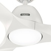 image:imageHunter Fan 52 inch Ceiling Fan with Light and Remote Outdoor or Indoor White Ceiling Fan for Porch Living Room Office Kitchen Garage 3 Blades Renewed