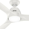 image:imageHunter Fan 52 inch Ceiling Fan with Light and Remote Outdoor or Indoor White Ceiling Fan for Porch Living Room Office Kitchen Garage 3 Blades Renewed