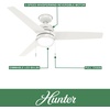 image:imageHunter Fan 52 inch Ceiling Fan with Lights and Pull Chain Outdoor or Indoor White Ceiling Fan for Porch Living Room Office Kitchen Garage Renewed
