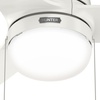image:imageHunter Fan 52 inch Ceiling Fan with Lights and Pull Chain Outdoor or Indoor White Ceiling Fan for Porch Living Room Office Kitchen Garage Renewed