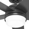 image:imageHunter Fan 52 inch Ceiling Fan with Lights and Remote Control Matte Black Reversible Blades IndoorOutdoor Ceiling Fan for Kitchen Bedroom Living Room Renewed
