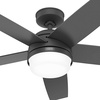 image:imageHunter Fan 52 inch Ceiling Fan with Lights and Remote Control Matte Black Reversible Blades IndoorOutdoor Ceiling Fan for Kitchen Bedroom Living Room Renewed