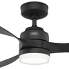 image:imageHunter Fan 52 inch Ceiling Fan with Lights and Remote Outdoor or Indoor Black Ceiling Fan for Porch Living Room Office Kitchen Garage Renewed
