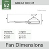 image:imageHunter Fan 52 inch Ceiling Fan with Lights and Remote Outdoor or Indoor Black Ceiling Fan for Porch Living Room Office Kitchen Garage Renewed