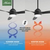image:imageHunter Fan 52 inch Ceiling Fan with Lights and Remote Outdoor or Indoor Black Ceiling Fan for Porch Living Room Office Kitchen Garage Renewed