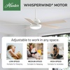 image:imageHunter Fan 52 inch Ceiling Fan with Lights and Remote Outdoor or Indoor White Ceiling Fan for Porch Living Room Office Kitchen Garage Renewed