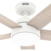 image:imageHunter Fan 52 inch Ceiling Fan with Lights and Remote Outdoor or Indoor White Ceiling Fan for Porch Living Room Office Kitchen Garage Renewed
