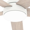 image:imageHunter Fan 52 inch Ceiling Fan with Lights and Remote Outdoor or Indoor White Ceiling Fan for Porch Living Room Office Kitchen Garage Renewed