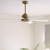 image:imageHunter Fan 52 inch Ceiling Fan with No Light Outdoor or Indoor Luxe Gold  Matte White Ceiling Fan for Porch Living Room Office Kitchen Garage 6 Blades Renewed Matte BlackLuxe Gold