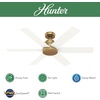 image:imageHunter Fan 52 inch Ceiling Fan with No Light Outdoor or Indoor Luxe Gold  Matte White Ceiling Fan for Porch Living Room Office Kitchen Garage 6 Blades Renewed Matte BlackLuxe Gold