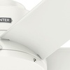 image:imageHunter Fan 52 inch Ceiling Fan with No Light Outdoor or Indoor Luxe Gold  Matte White Ceiling Fan for Porch Living Room Office Kitchen Garage 6 Blades Renewed Matte BlackFresh White