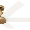 image:imageHunter Fan 52 inch Ceiling Fan with No Light Outdoor or Indoor Luxe Gold  Matte White Ceiling Fan for Porch Living Room Office Kitchen Garage 6 Blades Renewed Matte BlackLuxe Gold