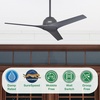 image:imageHunter Fan 52 inch Ceiling Fan with No Light Outdoor or Indoor Matte Black Ceiling Fan for Porch Living Room Office Kitchen Garage 3 Blades RenewedMatte Black